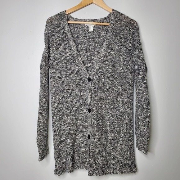 Forever 21 Oversized Button Front Cardigan Gray S - Picture 6 of 6